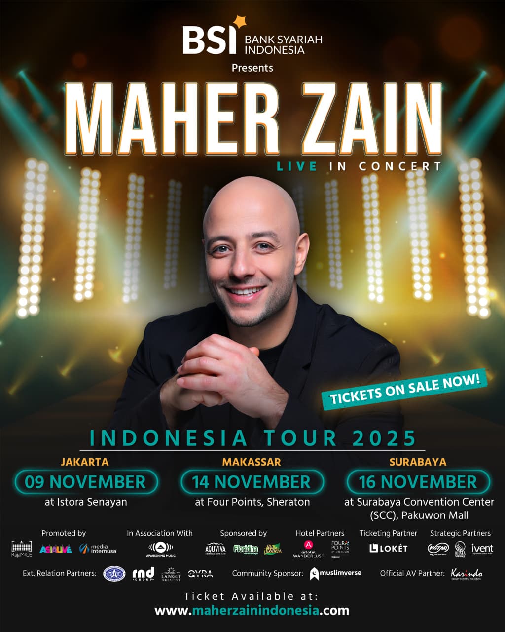 BSI Hadirkan Maher Zain Live in Concert Indonesia Tour 2025, ASITA Jadi Executive Relation Partner